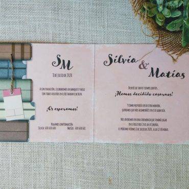 invitacion boda, 726013, belarto, cuadrada, maletas, original