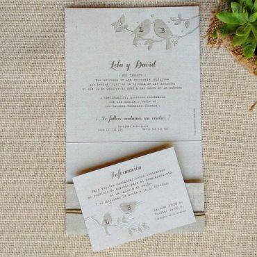 invitacion boda, 726016, belarto, cuadrada, pajaritos, romantica