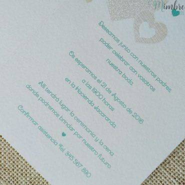 invitacion boda, 726017, belarto, rectangular, corazon, romantica, elegante
