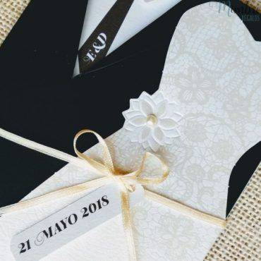 invitacion boda,, traje, novio, novia, belarto, rectangular, original,corbata, 726024