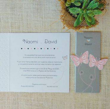 invitacion boda, mariposa, belarto, cuadrada, elegante,726030