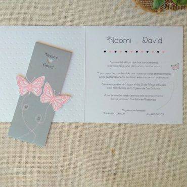 invitacion boda, mariposa, belarto, cuadrada, elegante,726030