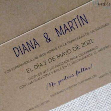 invitacion boda, 726037, belarto, rectangular, kraft, floral