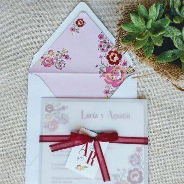 invitacion boda, 726039, belarto, cuadrada, lazo, granate, burdeos, elegante