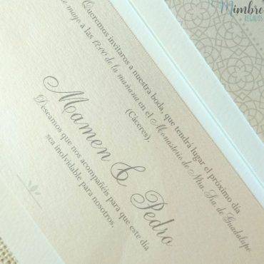 invitacion boda, 726043, belarto, rectangular, lazo, marron, elegante