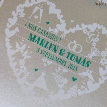 invitacion boda, 726067, belarto, cuadrada, corazon, romantica