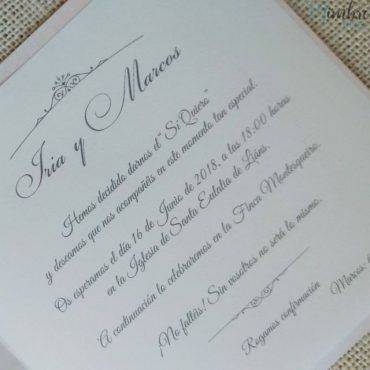 invitacion boda, 726900, belarto, cuadrada, blanca, perla, elegante