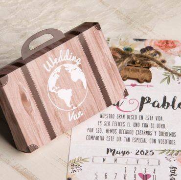 39802, invitación, boda, cardnovel, maleta, wedding, van, furgoneta