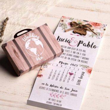 39802, invitación, boda, cardnovel, maleta, wedding, van, furgoneta