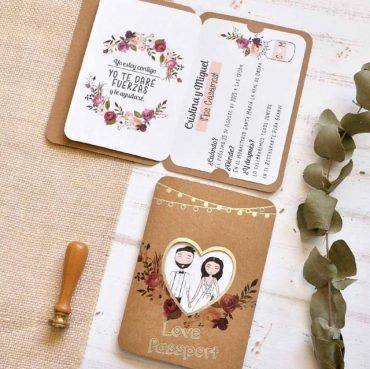 39815, invitación, boda, cardnovel, pasaporte, novios, portada, corazón