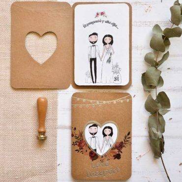 39815, invitación, boda, cardnovel, pasaporte, novios, portada, corazón