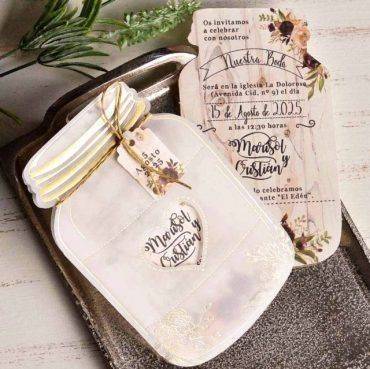 39827, invitación, boda, cardnovel, frasco, vintage