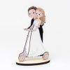 figura tarta, novios, boda, madera, patinete, w313