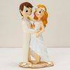 figura tarta, novios, boda, descalzos, Y416