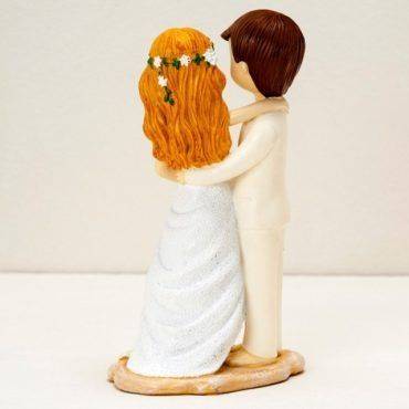 figura tarta, novios, boda, descalzos, Y416
