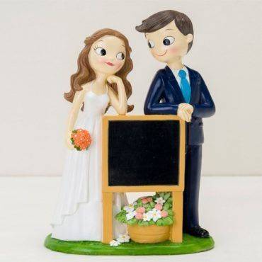 figura tarta, novios, boda, pizarra, Y62