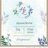 save the date 1831 guirnalda hojas