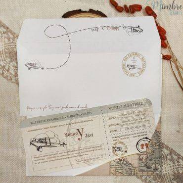 tel aviv invitación de boda 39704 billete de avión y temática de viaje y mapamundi