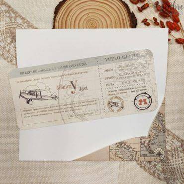 tel aviv invitación de boda 39704 billete de avión y temática de viaje y mapamundi