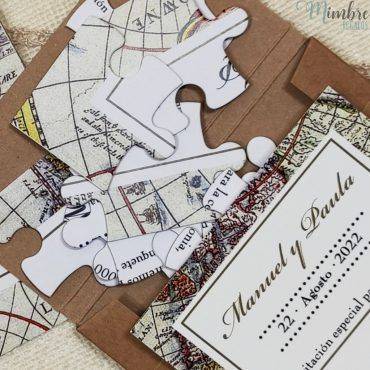 1806 minsk invitación boda puzle