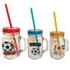 jarra cristal gol con pajita de Disok