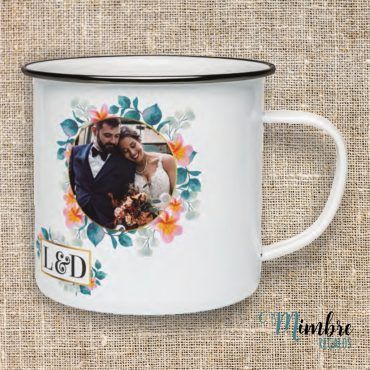 taza retro metal personalizable