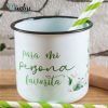 taza metal retro personalizable