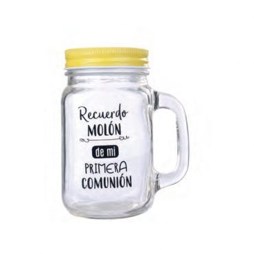 jarra de cristal con pajita y frases Disok 7124