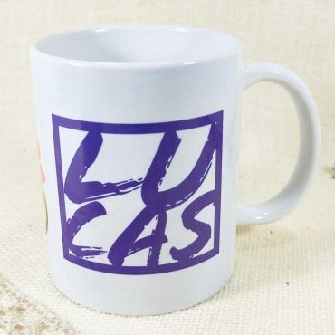 Taza blanca cerámica personalizable