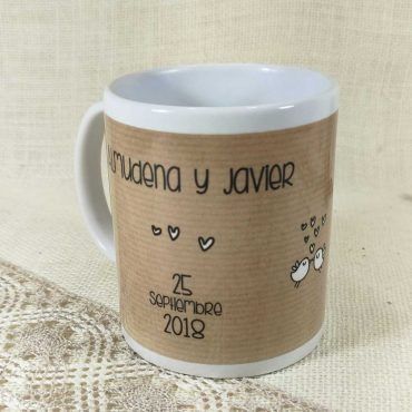 Taza blanca cerámica personalizable