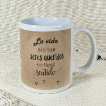 Taza blanca cerámica personalizable