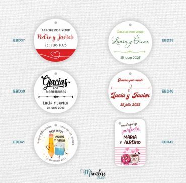 etiquetas colgantes para regalos de boda