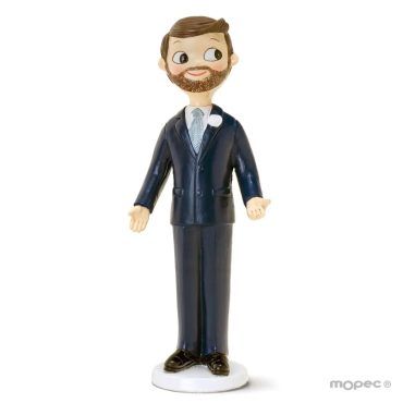 figura tarta novio con barba