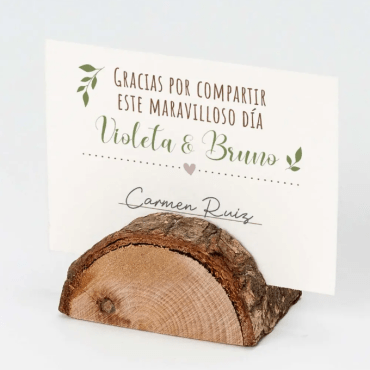 tronco portatarjetas con tarjeta