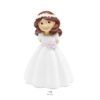 figura tarta niña comunión fajín malva