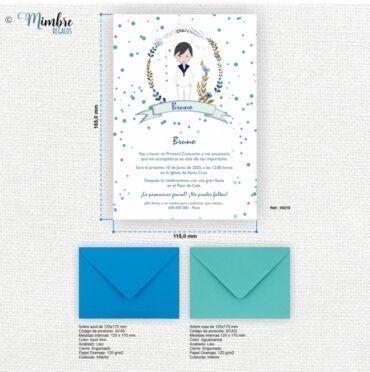 invitación comunión niño marinero