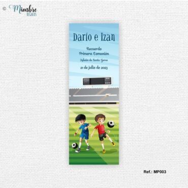 marcapáginas comunión fútbol