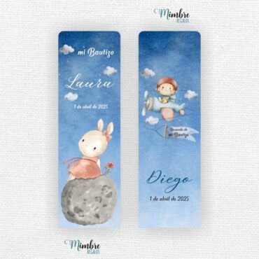 marcapáginas con foto personalizado bebé y bautizo