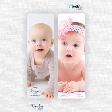 marcapáginas con foto personalizado bebé y bautizo