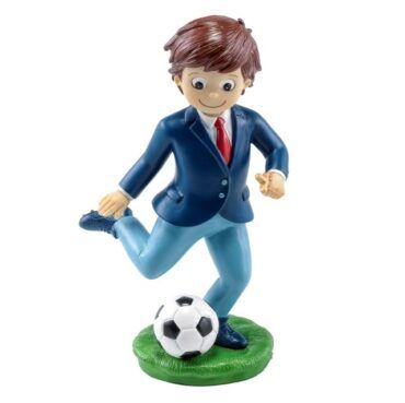 figura de comunión para tarta niño futbolista